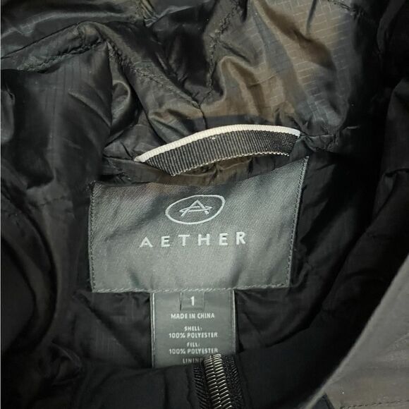 NWOT AETHER Half Zip Snap Pullover Hooded Anorak Jacket Black Size 1 / XS - Picture 6 of 6